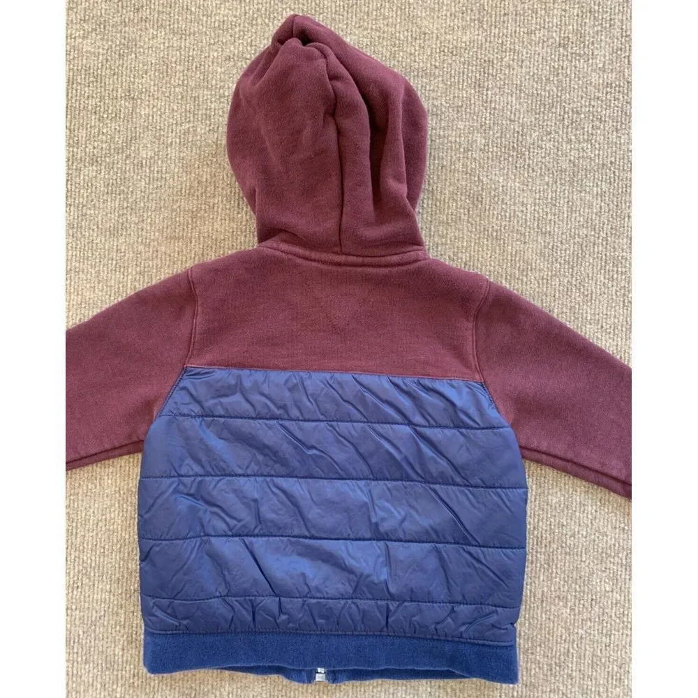 Tommy Hilfiger Jacket Toddler 18M Hooded Colorblock Nylon Spell Out Youth Fleece